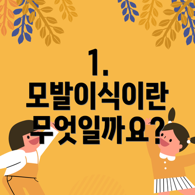 1. 모발이식이란 무엇일까요?