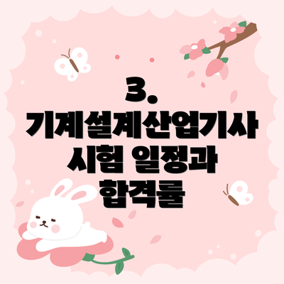 3. 기계설계산업기사 시험 일정과 합격률