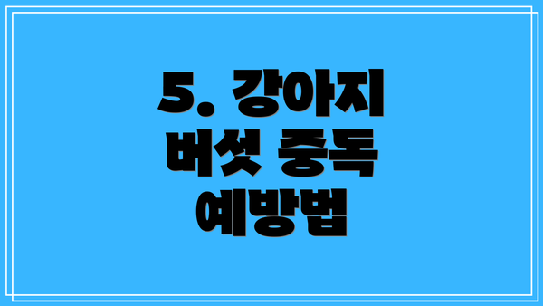 5. 강아지 버섯 중독 예방법