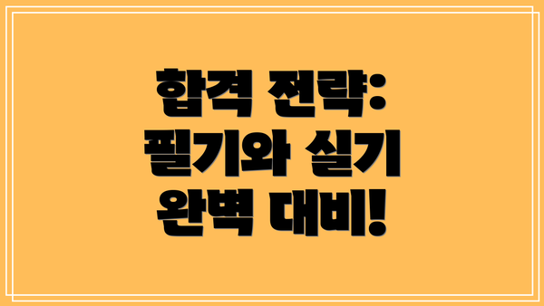 합격 전략: 필기와 실기 완벽 대비!