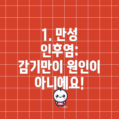 1. 만성 인후염: 감기만이 원인이 아니에요!
