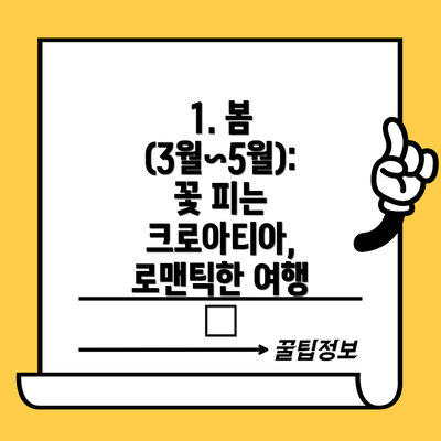 1. 봄 (3월~5월): 꽃 피는 크로아티아, 로맨틱한 여행 🌸