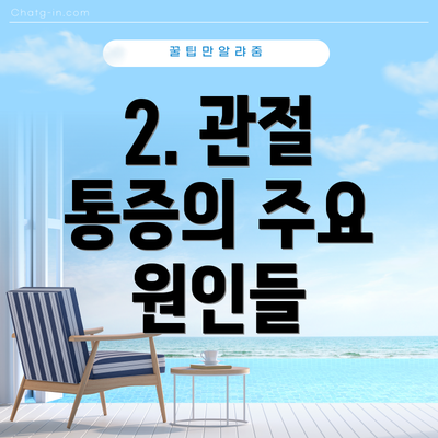 2. 관절 통증의 주요 원인들