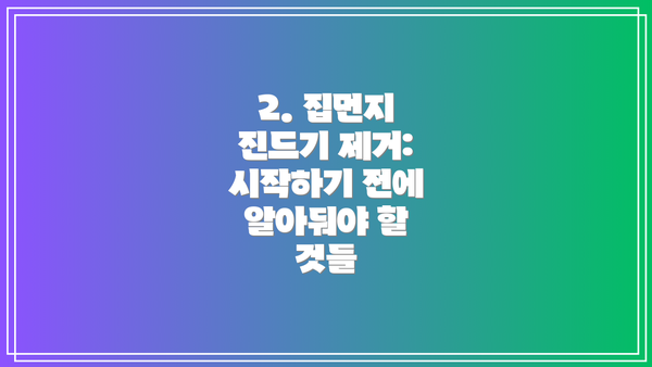 2. 집먼지 진드기 제거: 시작하기 전에 알아둬야 할 것들
