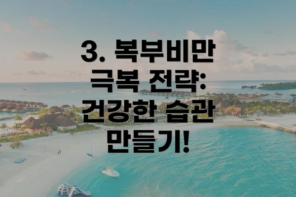 3. 복부비만 극복 전략: 건강한 습관 만들기!