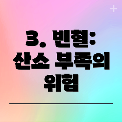 3. 빈혈: 산소 부족의 위험