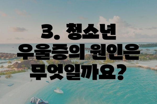 3. 청소년 우울증의 원인은 무엇일까요?