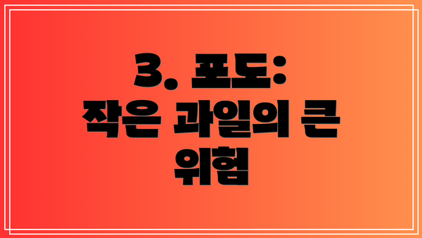 3. 포도: 작은 과일의 큰 위험