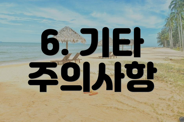 6. 기타 주의사항