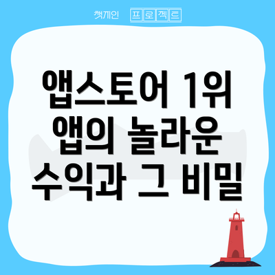 앱스토어 1위 앱의 놀라운 수익과 그 비밀