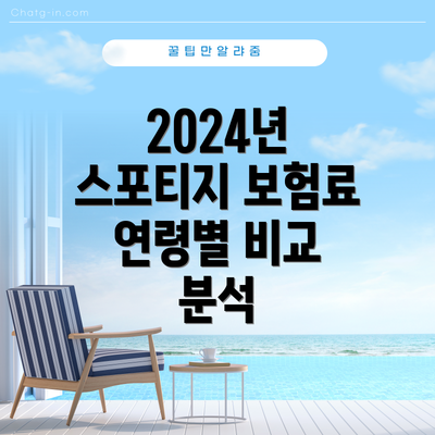 2024년 스포티지 보험료 연령별 비교 분석