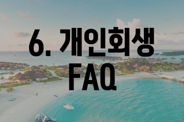 6. 개인회생 FAQ